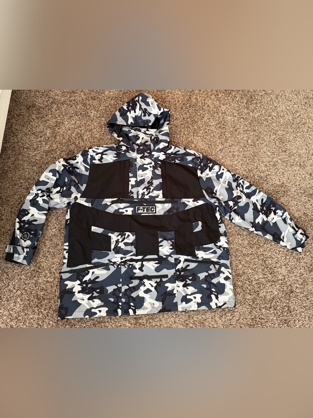 FTP F-TEC Snow Camo Anorak Jacket 2XL XXL Brand New Rare Discontinued Sold Out